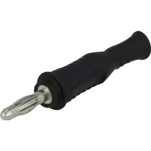 Ficha banana 4mm macho - preto - ELECTRO-PJP 1069-PRO-SW