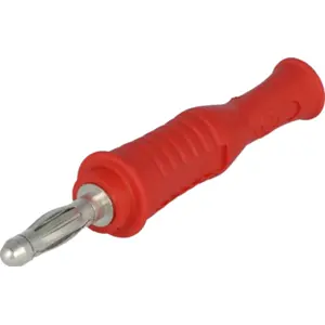 Ficha banana 4mm macho - vermelho - ELECTRO-PJP 1069-PRO-RT