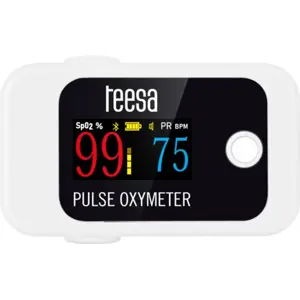 Oxímetro para medição de saturação de oxigénio (SpO²) e pulsação (bpm) com Bluetooth
