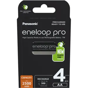 Baterias recarregáveis AA 2500mAh (mín.) [4 unid.]