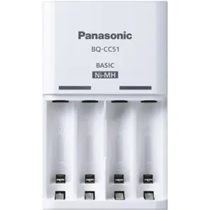Carregador BQ-CC51C com 4 baterias recarregáveis AA Ni-MH 2000mAh BK-3MCDE