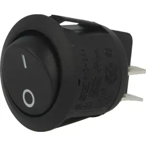 Interruptor basculante bipolar negro DPST OFF-ON 10A/250VAC
