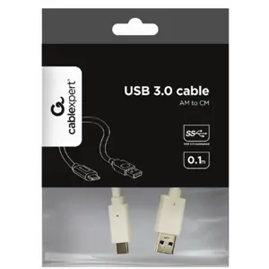 Cable USB-A -> USB-C 3.0A 36W - blanco - 0.1m - Gembird