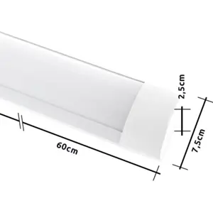Luminária LED de superfície 230V 18W 1850lm 6400K IP20 - 600x75mm