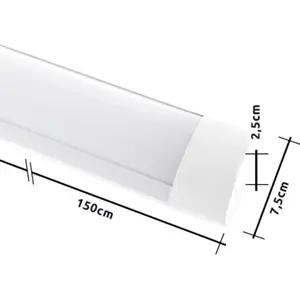 Luminária LED de superfície 230V 54W 3780lm 6400K IP20 - 1500x75mm