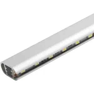 Perfil de aluminio para armario de ropa para tira de LED con difusor opaco - 2 metros