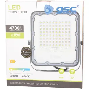 Proyector LED 230V 50W 6500K 4700lm IP65 - gris