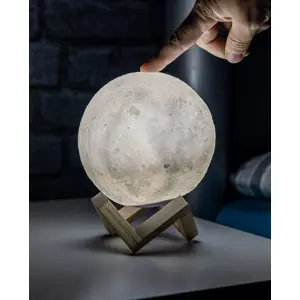 Lámpara LED táctil decorativa ''Lua 3D'' a batería - IP20 - Ø15cm