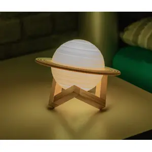 Lámpara LED RGB decorativa ''Saturno 3D'' a batería - IP20 - Ø15cm