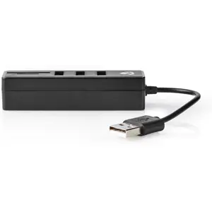 HUB USB 2.0 de 3 portas c/ leitor de cartões SD/MicroSD