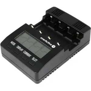 Carregador para 1-4 baterias de AA/AAA NiMH com LCD