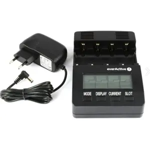 Carregador para 1-4 baterias de AA/AAA NiMH com LCD