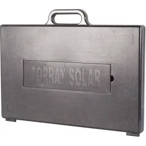 Carregador solar compacto tipo mala p/ baterias de 12V
