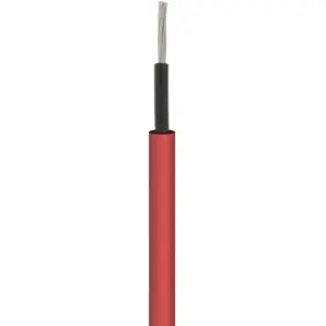 Cabo de energia solar de cobre estanhado 4mm² LSZH - vermelho - 100m