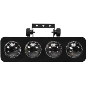 Projetor efeito de luzes 4x3W RGBA  LED ''DJ Flower'' c/ sensor de música + comando