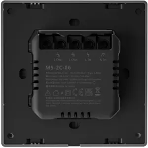 Interruptor duplo (2 Gang) Smart WiFi de encastrar