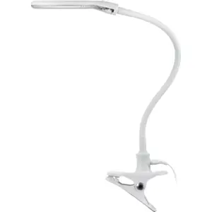 Candeeiro com lupa (3 dioptrias) com luz LED e suporte de mola