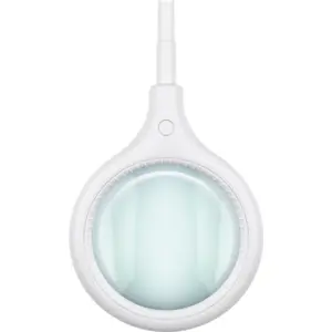Candeeiro com lupa (3 dioptrias) com luz LED e suporte de mola