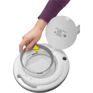 Candeeiro com lupa (3 dioptrias) com luz LED dimável 9W