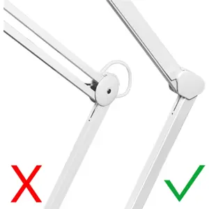Candeeiro com lupa (3 dioptrias) com luz LED dimável 9W