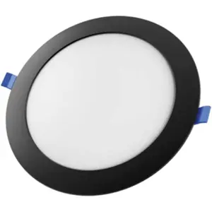 Downlight LED redondo 18W 1440lm 6500K (branco frio) Ø225x23mm (Ø210mm) - Preto