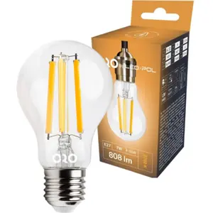 Lâmpada LED tipo filamento E27 A60 230V 7W 4000K (branco neutro) 808lm