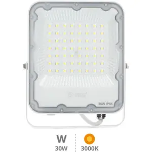 Proyector LED 230V 30W 3000K 2850lm IP65 - blanco