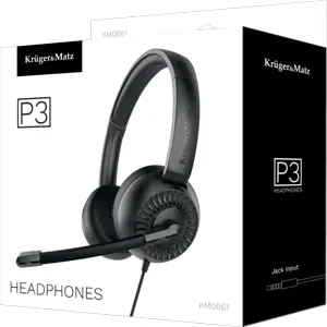 Auscultadores Headset Estéreo Digital c/ volume ajustável + Microfone (jack 3.5mm)