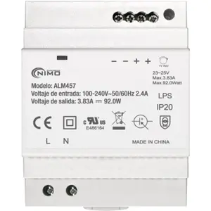 Fonte de alimentação para calha DIN 24VDC 3.83A 92W