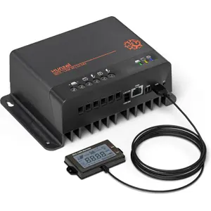 Controlador de carga solar MPPT (4 etapas) 12V / 24VDC 30A c/ módulo Display