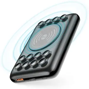 Powerbank c/ carregamento Qi Wireless com ventosas 10.000mAh PD + QC 3.0 18W