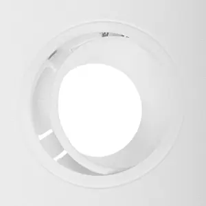 Aro duplo orientável com mola para lâmpadas GU10/MR16 - branco em Policarbonato - 173x93x29mm