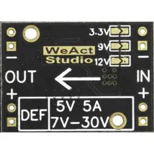 Conversor DC/DC Step-Down multi-saídas 7.5...30VDC -> 3,3V/5V/9V/12V (5A)
