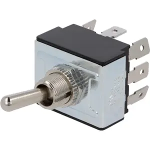 Interruptor de alavanca 3 posições estáveis (9 pinos) - ON-OFF-ON - 250VAC 10A