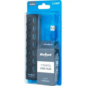 Hub USB 3.0 de 7 portas c/ interruptores + LED independentes