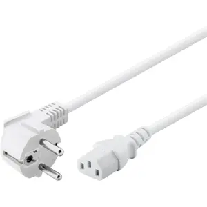 Cabo de alimentação Schuko - IEC C13 (3 pinos) fêmea - branco - 5.0m