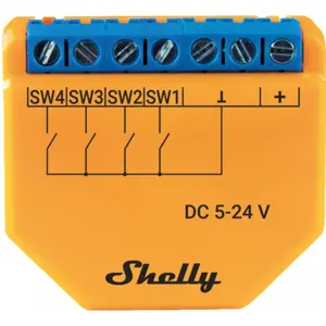 Módulo de ativação de cenários para automação WiFi (5-24V DC) - 4 entradas