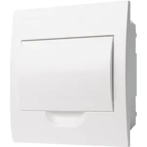 Caixa de distribuição de embutir para quadro elétrico - porta opaca - 1 fila - 8 módulos