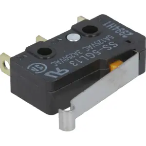 Microswitch miniatura com patilha rolamento simulado 15.8mm
