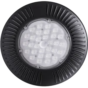 Projector LED High Bay 230VAC 100W 6400K (branco frio) 8000lm Ø300x120mm IP65