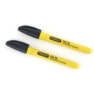 Caneta para marcação permanente ponta fina - preto - [2 unid]