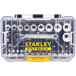 Conjunto de roquete + chaves de caixa + bits em estojo Pro-Stack pequeno - 37 peças