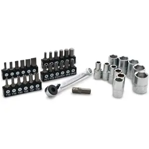 Conjunto de roquete + chaves de caixa + bits em estojo Pro-Stack pequeno - 37 peças