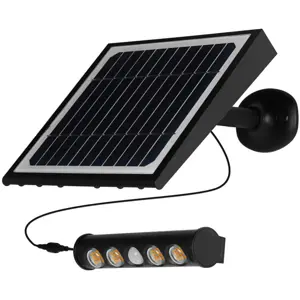 Aplique de LED solar 8W 4000K con sensor PIR / Crepuscular IP65