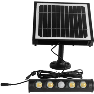 Aplique de LED solar 8W 4000K con sensor PIR / Crepuscular IP65