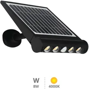 Aplique de LED solar 8W 4000K con sensor PIR / Crepuscular IP65