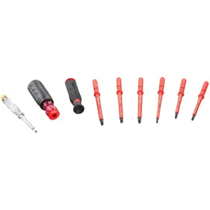 Conjunto de 7 destornilladores de ranura y Phillips multi-puntas eletricista aislados VDE 1000V Fatmax®
