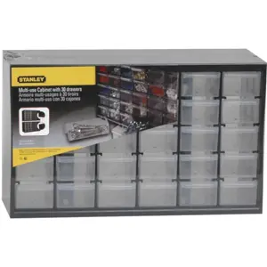 Módulo de arrumação com 30 gavetas 65x155x213mm - preto
