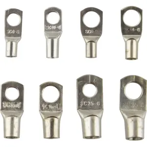 Sortido de 125 Terminais olhal não isolados 6-25mm²