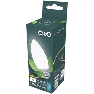 Lâmpada LED E27 C37 230V 8W 6500K (branco frio) 900lm